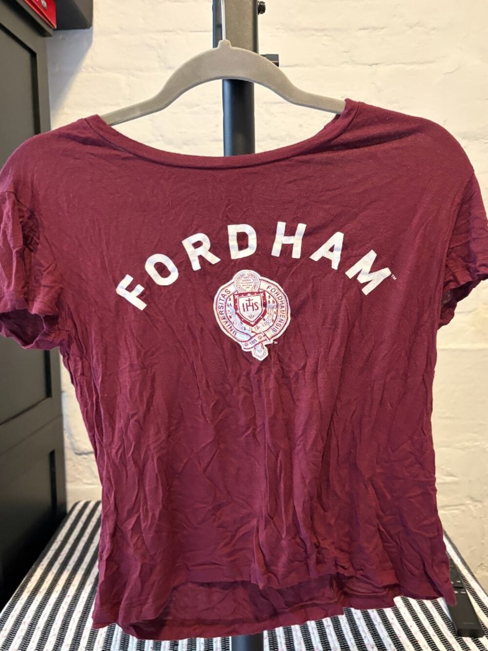Fordham Burgundy Soft Short Sleeve Tee Shirt